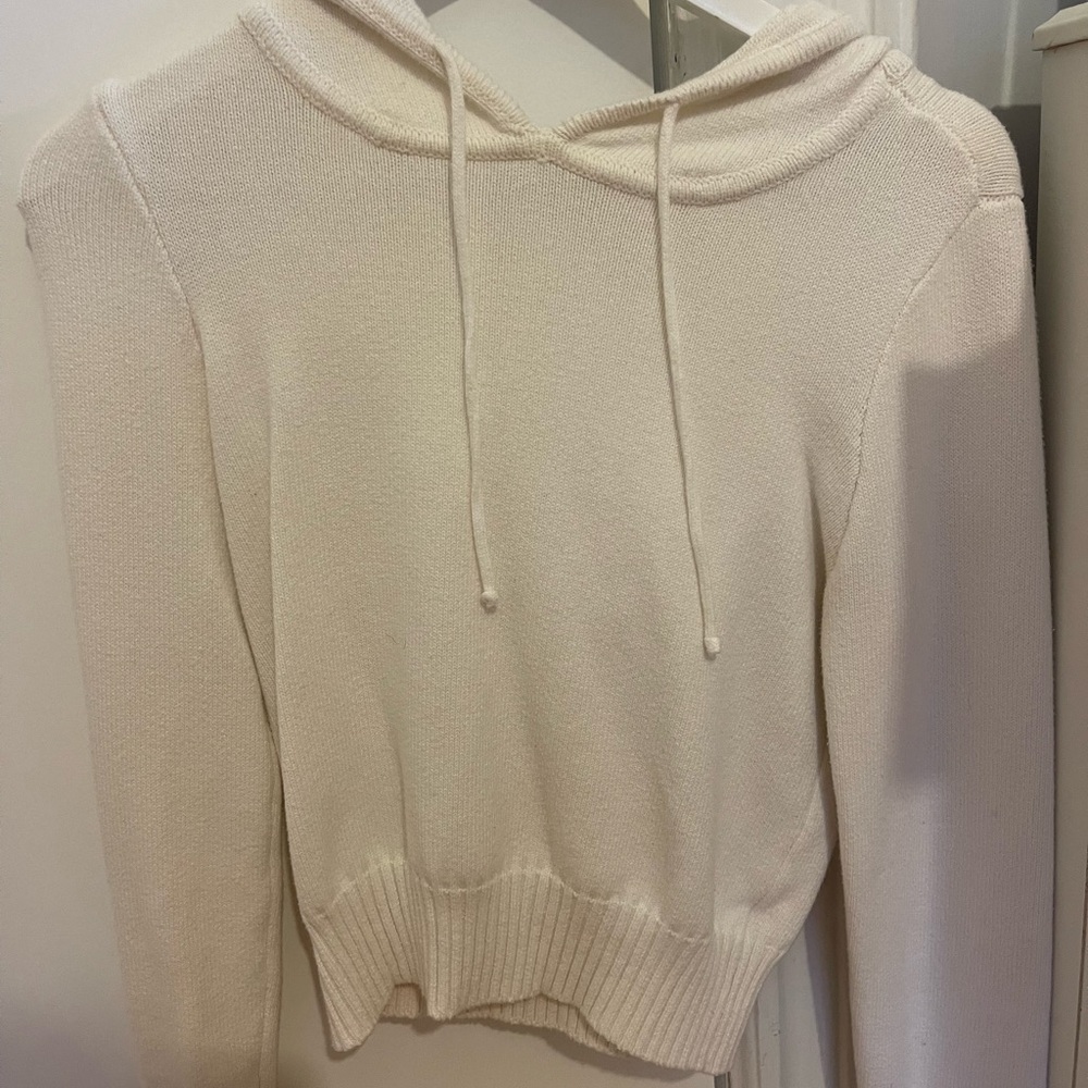 La Hearts Cream Knit Sweater Minimalist Design